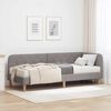 vidaXL Eckbettgestell mit Matratze Taupe 80 x 200 cm Stoff