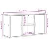 vidaXL TV-Schrank ODDA 79x24x40 cm Massivholz Kiefer