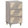 vidaXL Sideboard Grau und Gold 40 x 33 x 75 cm Massivholz Mango