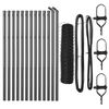 vidaXL Bodenmontierter Sechseckzaun 25 x 0,8 m PVC-beschichteter Stahl