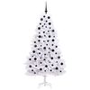 vidaXL K&uuml;nstlicher klappbarer Weihnachtsbaum Wei&szlig; 180 cm PVC und Stahl