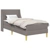vidaXL Bettgestell mit Matratze 80x 200 cm Abnehmbarer Bezug Taupe
