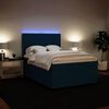 vidaXL Boxspringbett mit Matratze Blau 140x200 cm Samt
