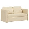 vidaXL Bodensofa mit Schlaffunktion Creme 112x174x55 cm Stoff