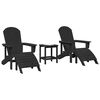 vidaXL Garten Lounge Möbel 3 pcs Schwarz 38 x 38 x 46cm Plastik
