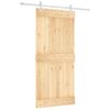 vidaXL Schiebet&uuml;r 95 x 210 cm Massivkiefer (Unbehandelt)