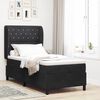vidaXL Boxspringbett mit Matratze Schwarz 200 x 100 cm Polyester
