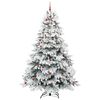 vidaXL K&uuml;nstlicher Weihnachtsbaum mit 300 LEDs Wei&szlig; 240 cm PE und PVC