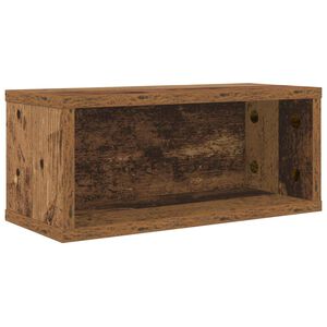 vidaXL CD Aufbewahrungsregal Altholz 40 x 17 x 17 cm Holzwerkstoff