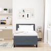 vidaXL Boxspringbett mit Matratze Dunkelgrau 90 x 190 cm Samt