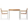 vidaXL Garten Essgruppe 3 pcs Braun Massivholz Teak