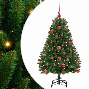 vidaXL K&uuml;nstlicher klappbarer Weihnachtsbaum Gr&uuml;n 120 cm PVC und Stahl
