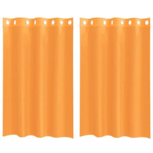 vidaXL Voile Vorh&auml;nge mit &Ouml;sen 2 Stk. Orange 140x175 cm