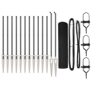 vidaXL Zaunpfosten Grau 25 x 0,5 m (25 x 25 mm Maschen) Stahl