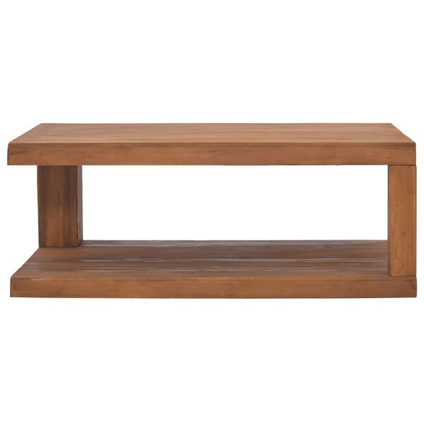 vidaXL Couchtisch 90x50x35 cm Teak Massivholz