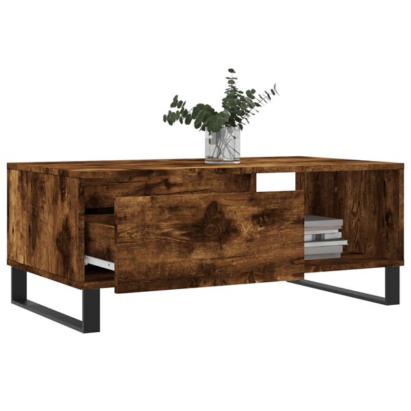 vidaXL Couchtisch R&auml;uchereiche 90x50x36,5 cm Holzwerkstoff