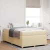 vidaXL Bettrahmen mit Matratze Creme 120 x 200 cm Stoff