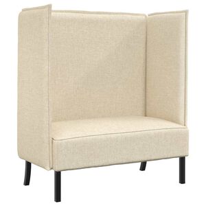vidaXL Hoher R&uuml;cken Sofa 101cm Creme Stoff