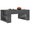vidaXL Couchtisch Hochglanz-Grau 100x60x42 cm Holzwerkstoff