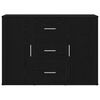vidaXL Sideboard Schwarz Eichen-Optik 91x29,5x65 cm Holzwerkstoff