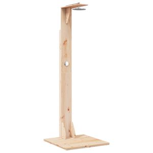 vidaXL Outdoor-Dusche 214,5 cm Massivholz Kiefer und Edelstahl Natur