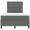 vidaXL Boxspringbett mit Matratze Dunkelgrau 120 x 190 cm Stoff