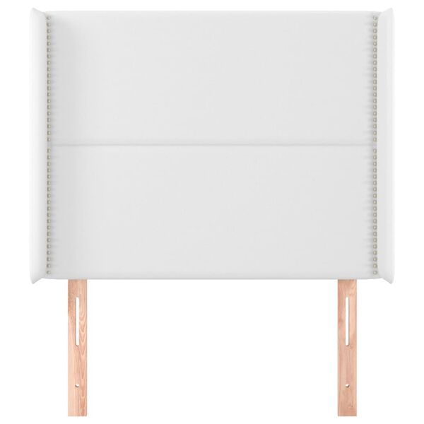 vidaXL Kopfteil mit Ohren Weiß 83x16x118/128 cm Kunstleder