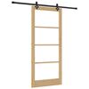 vidaXL Schiebet&uuml;r ORKDAL Nat&uuml;rlich und Schwarz 93 x 211 cm