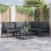 vidaXL Garten-Sofa-Set mit Kissen 4 pcs Anthrazit Stahl