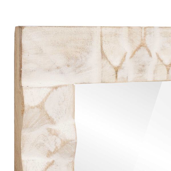 vidaXL Badezimmer Spiegel Wei&szlig;e gewaschene Oberfl&auml;che 50 x 70 x 2,5 cm