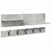 vidaXL Wandmontierter nachttisch mit Regal Beton Grau 90 x 15 x 36 cm