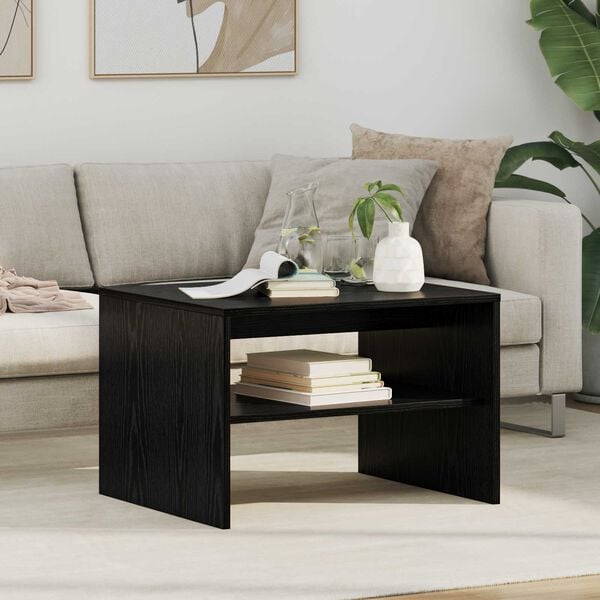 vidaXL Couchtisch Schwarz Eichen-Optik 60 x 50 x 40 cm Holzwerkstoff