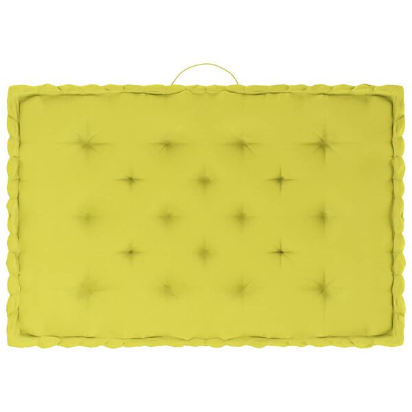 vidaXL Palettenkissen 7-tlg. Apfelgr&uuml;n Baumwolle