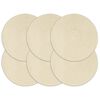 vidaXL Tischsets 6 Stk. Natur 38 cm Rund Baumwolle