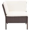 vidaXL 8-tlg. Garten-Lounge-Set mit Auflagen Poly Rattan Braun