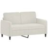vidaXL 2-Sitzer-Sofa Creme 120 cm Samt