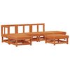 vidaXL Garten-Lounge-Set 6 pcs Wachsbraun Massives Kiefernholz