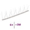 vidaXL 6-tlg. Vogelabwehr-Spikes-Set 3 m Edelstahl 5-reihig