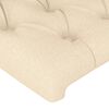 vidaXL Boxspringbett mit Matratze Creme 180x200 cm Stoff