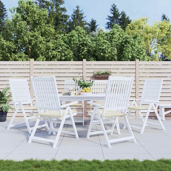 vidaXL Gartenstuhl-Kissen 6 Stk. Creme 50x50x2 cm Oxford-Gewebe