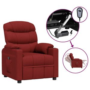 vidaXL Relaxsessel Elektrisch Weinrot Stoff