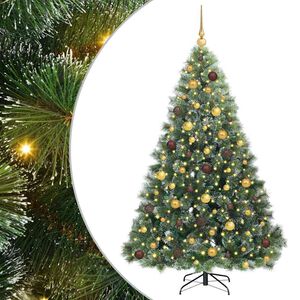 vidaXL K&uuml;nstlicher Weihnachtsbaum mit 300 LEDs Gr&uuml;n 180 cm PE und PVC