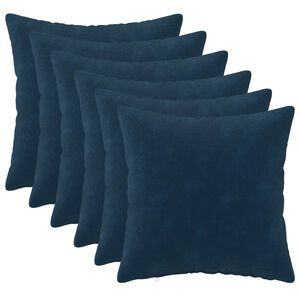 vidaXL Kissenbezug 6 stk. HEERLEN Blau 30 x 30 cm Mikrofaser Fleece