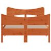vidaXL Massivholzbett ohne Matratze Wachsbraun 120x200 cm Kiefernholz