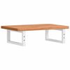 vidaXL Waschbeckenregal Wandmontage Stahl und Massivholz Buche