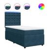 vidaXL Boxspringbett mit Matratze Blau 80x200 cm Samt