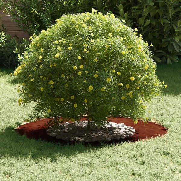 vidaXL geeignet f&uuml;r flachen Baumring Braun &Oslash;40 / 70 cm Wetterfeststahl