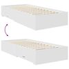 vidaXL Bettrahmen mit Kopfteil Wei&szlig; 90 x 190 cm Holzwerkstoff