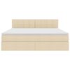 vidaXL Aufbewahrungsbett mit Matratze Creme 180 x 200 cm Holzwerkstoff