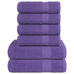 vidaXL 6-tlg. Handtuch-Set FROGN Lila 360 g/m&sup2;